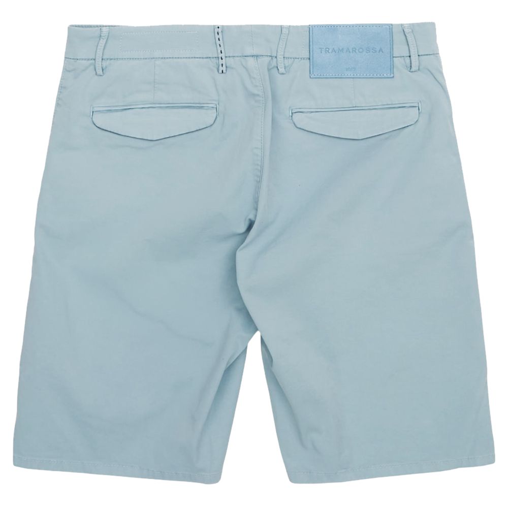 Tramarossa Light Blue Linen Men Short Tramarossa