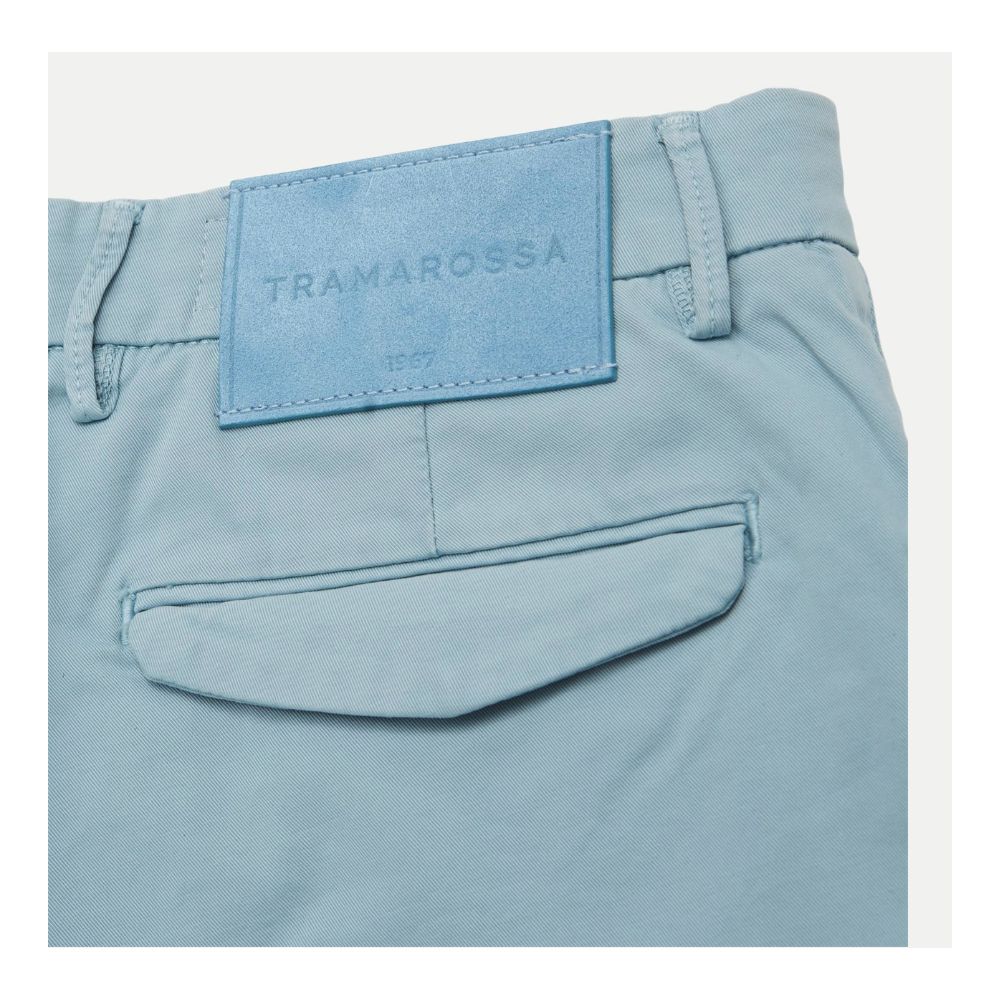 Tramarossa Light Blue Linen Men Short Tramarossa