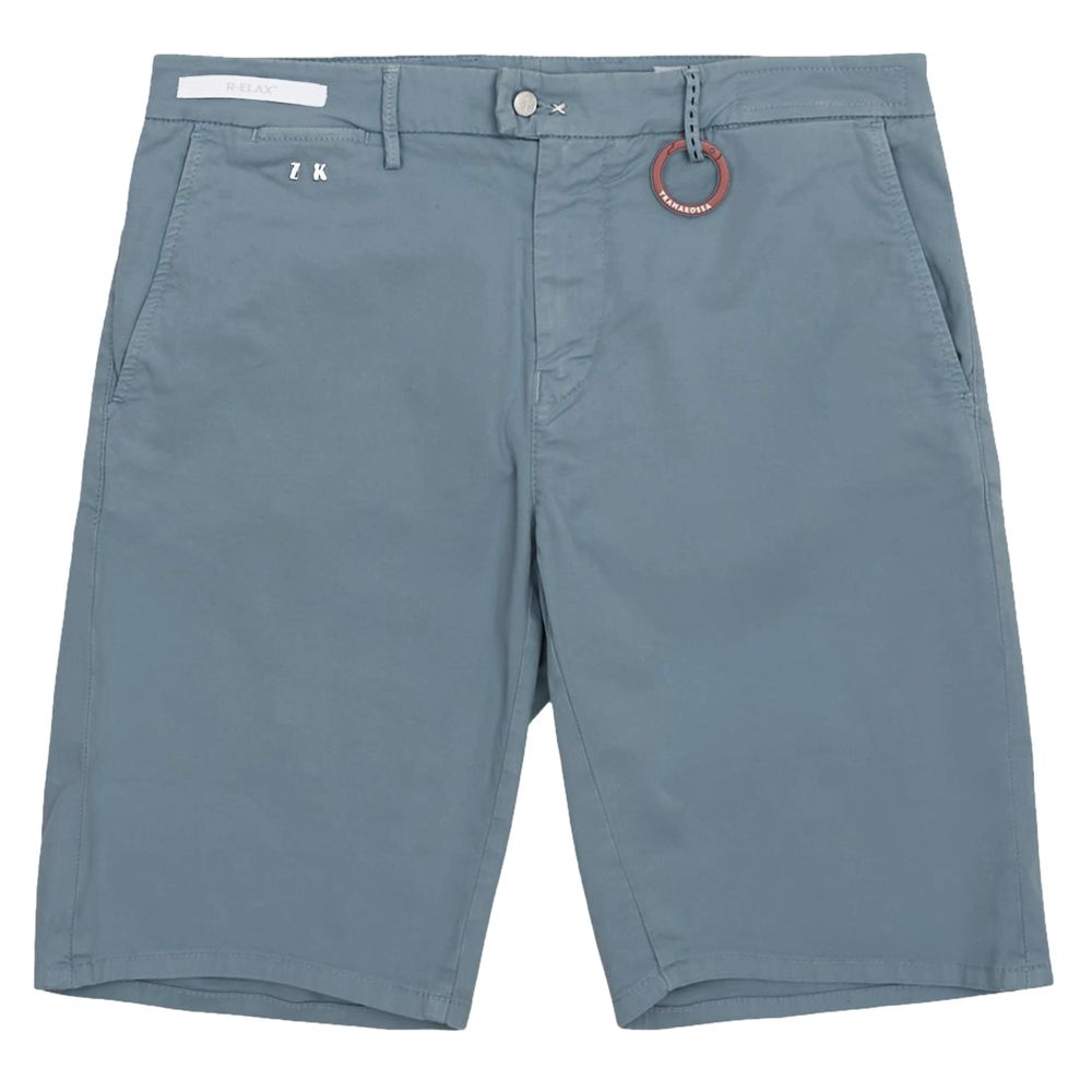 Tramarossa Light Blue Linen Men Short Tramarossa