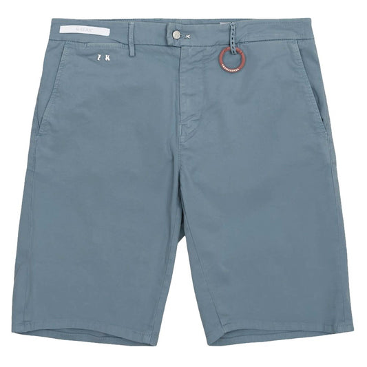 Tramarossa Light Blue Linen Men Short Tramarossa