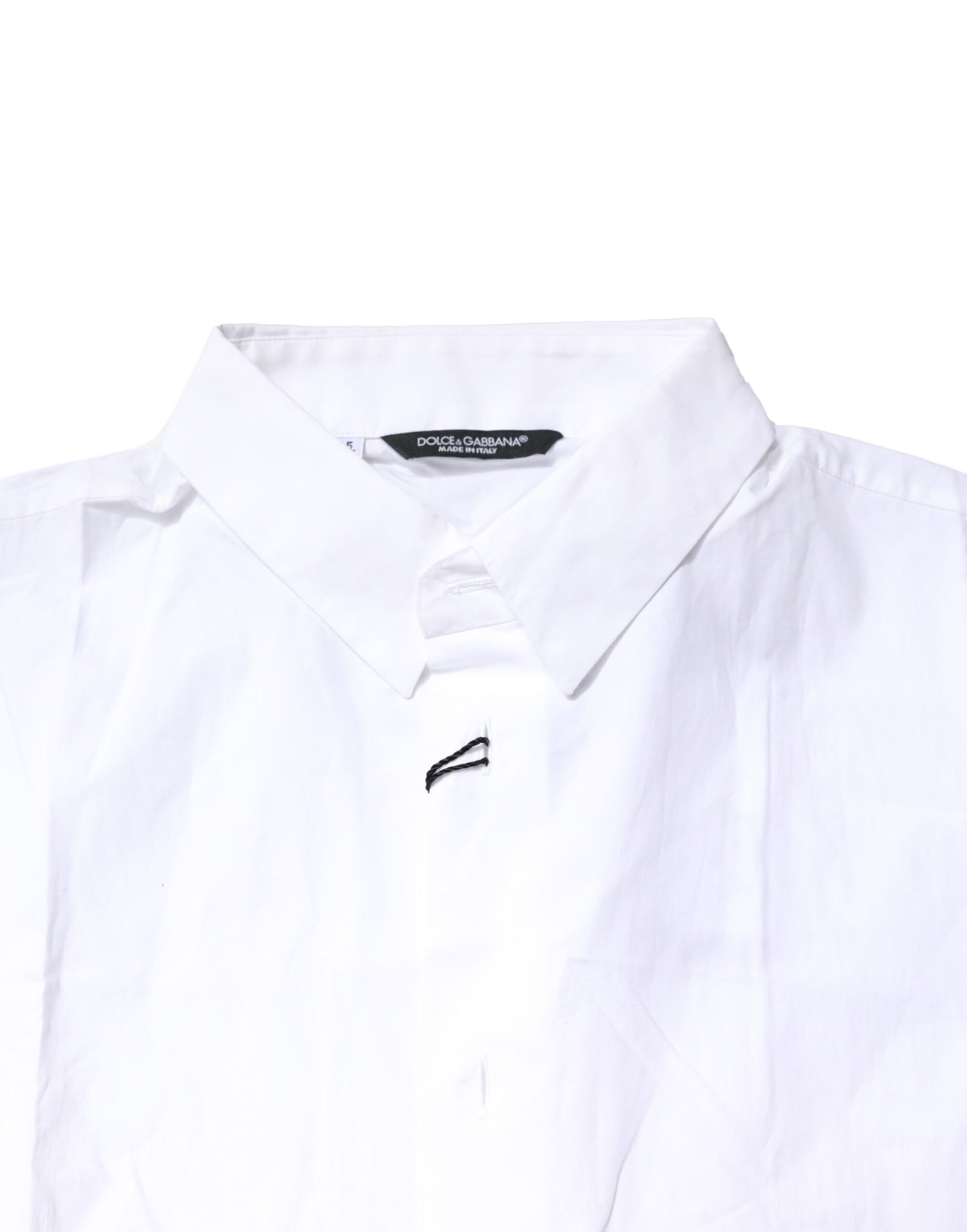 Dolce & Gabbana White Cotton Button Down Casual Men Polo Shirt Dolce & Gabbana
