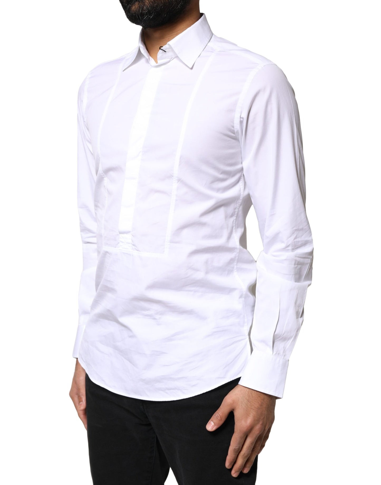 Dolce & Gabbana White Cotton Long Sleeves Formal Dress Shirt Dolce & Gabbana
