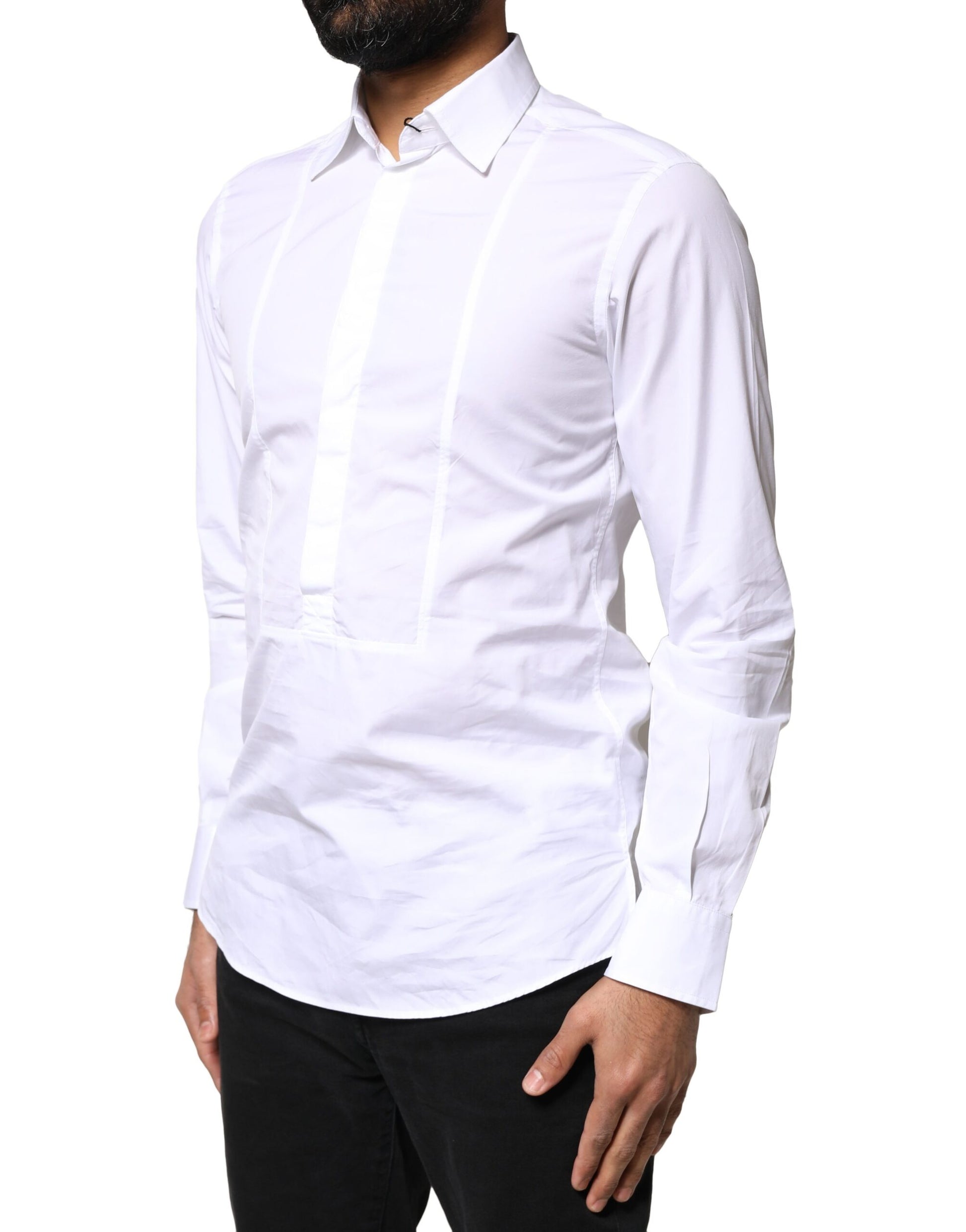 Dolce & Gabbana White Cotton Long Sleeves Formal Dress Shirt Dolce & Gabbana