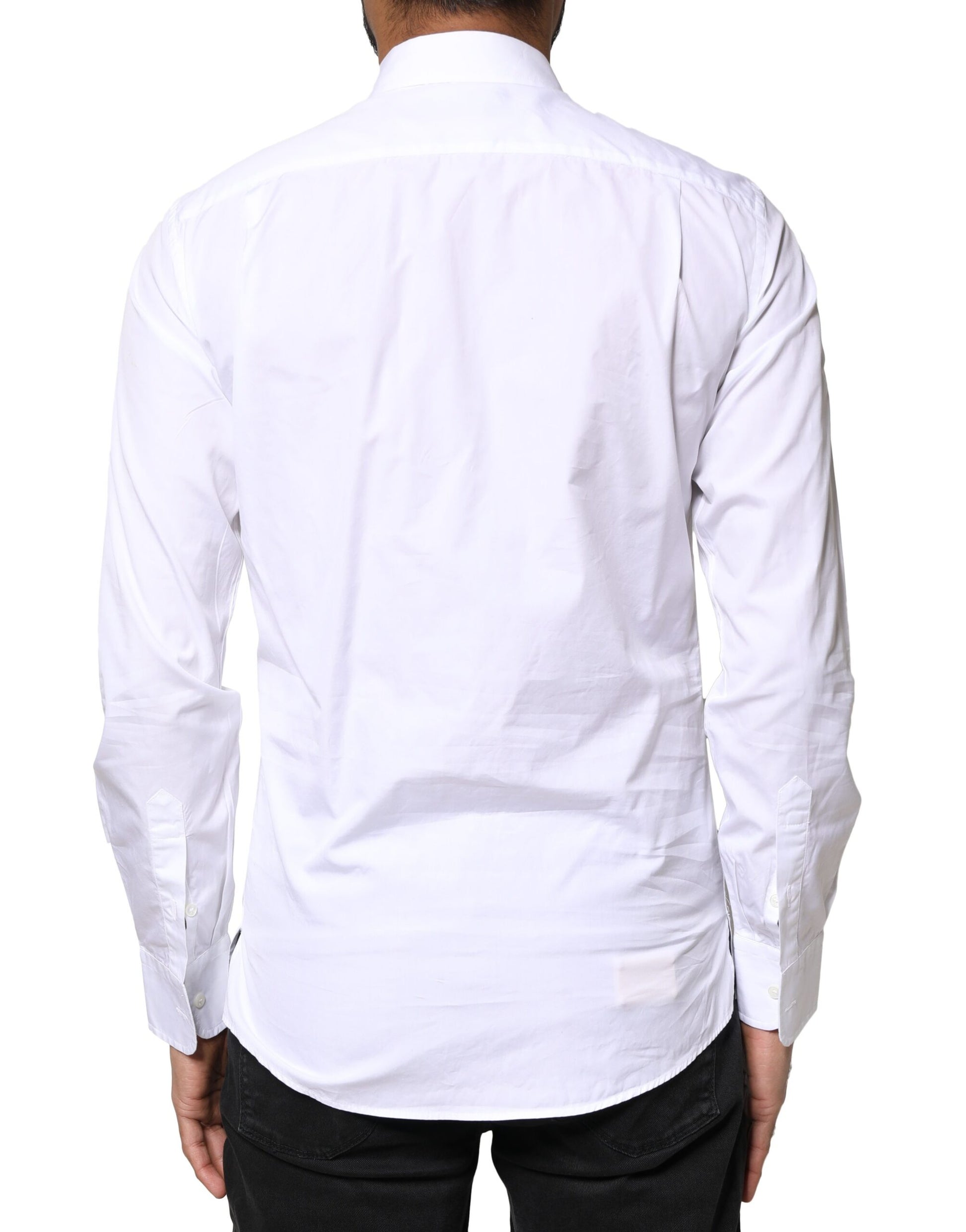 Dolce & Gabbana White Cotton Long Sleeves Formal Dress Shirt Dolce & Gabbana