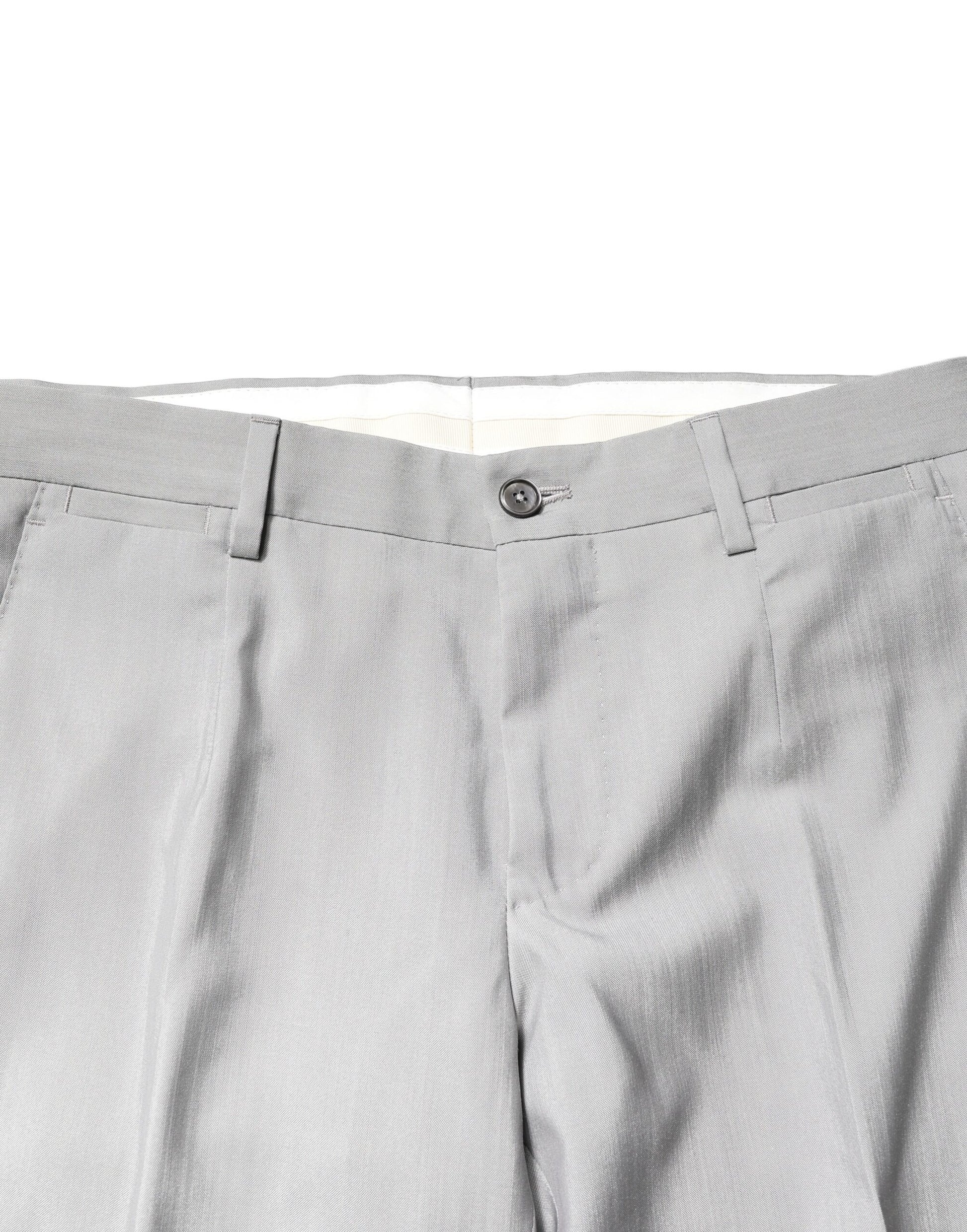 Dolce & Gabbana Light Gray Wool GOLD 2 Piece Formal Suit Dolce & Gabbana