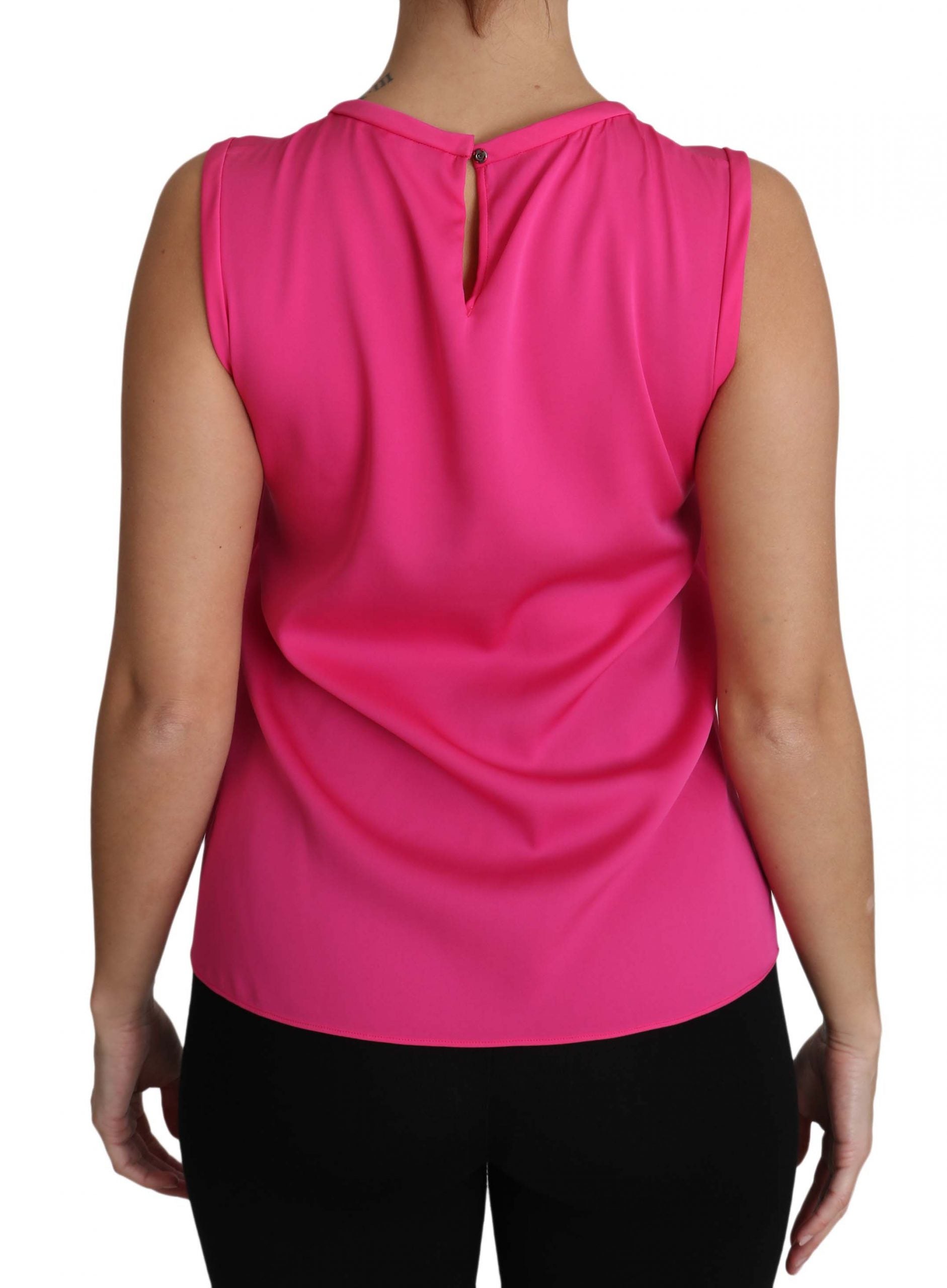 Dolce & Gabbana Pink Family Silk Tank Mama Blouse Top Shirt Dolce & Gabbana