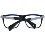Yohji Yamamoto black acetate glasses frames, stylish eyewear with bold design and sleek finish, showcasing modern sophistication
