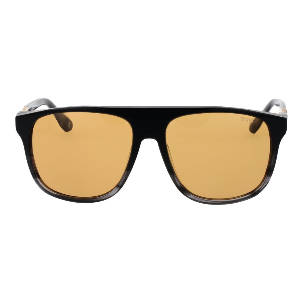 BMW black acetate sunglasses with dark lenses and sleek frame, stylish eyewear for men and women.