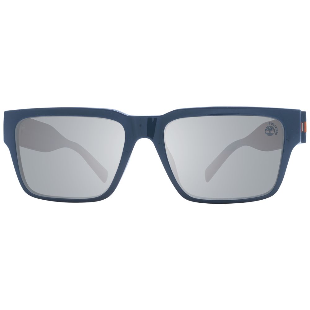 Timberland gray plastic sunglasses with rectangular frames and tinted lenses, stylish and lightweight for casual wear.