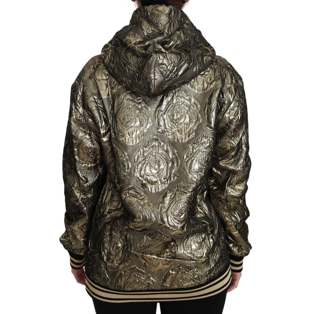 Dolce & Gabbana Im The Queen Jaquard Gold Sweatshirt Hoodie