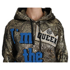 Dolce & Gabbana Im The Queen Jaquard Gold Sweatshirt Hoodie