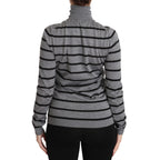 Dolce & Gabbana Gray Cashmere Silk Turtleneck Sweater