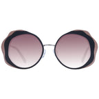 Ted Baker black acetate sunglasses with rounded frames and dark tinted lenses, stylish and modern eyewear for sun protection.