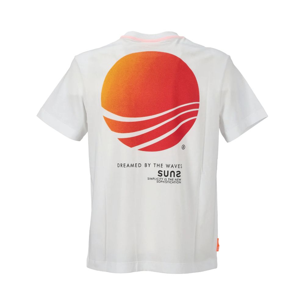 Suns White Cotton T-Shirt Suns