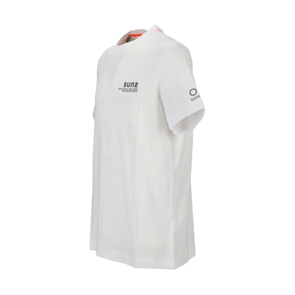 Suns White Cotton T-Shirt Suns