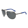 Timberland gray metal sunglasses with sleek frame and tinted lenses, stylish and durable eyewear for outdoor activities.