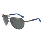 Timberland gray metal sunglasses with sleek frame and tinted lenses, stylish and durable eyewear for outdoor activities.