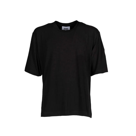 Alpha Studio Black Cotton T-Shirt Alpha Studio