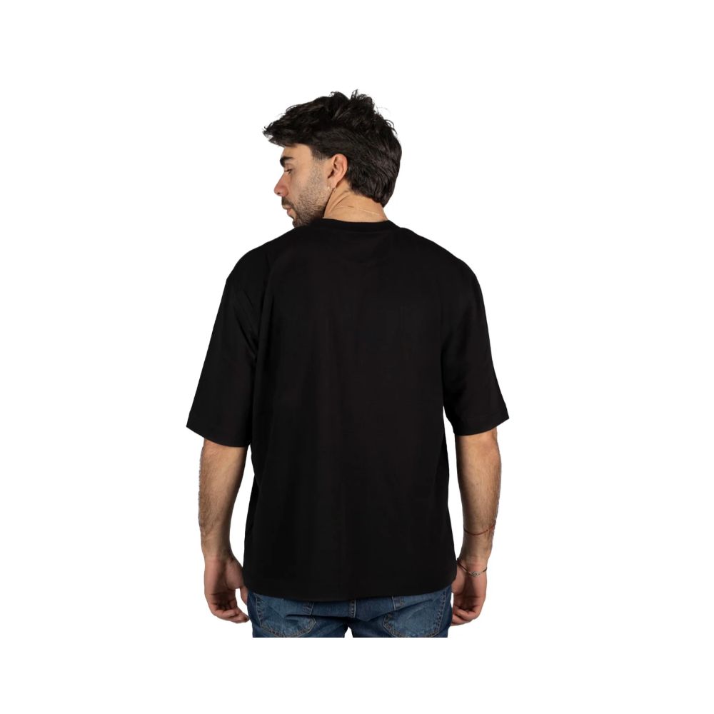 Alpha Studio Black Cotton T-Shirt Alpha Studio