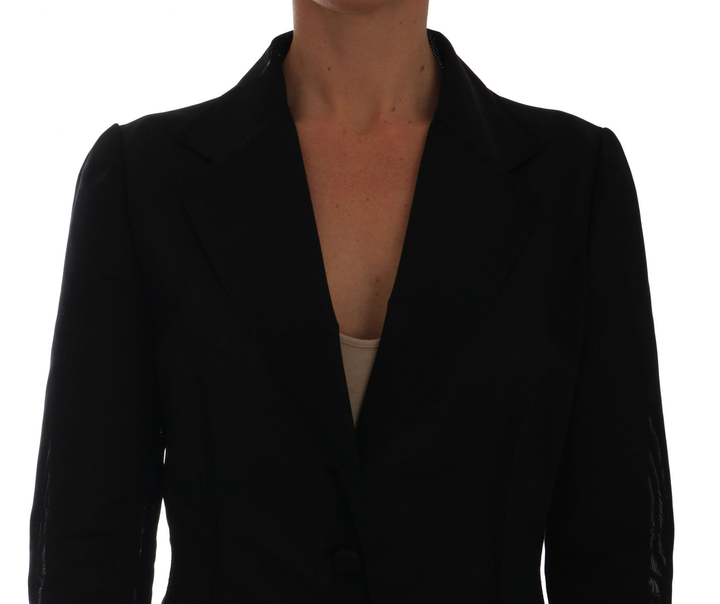Dolce & Gabbana Black Nylon Net Blazer Jacket Dolce & Gabbana