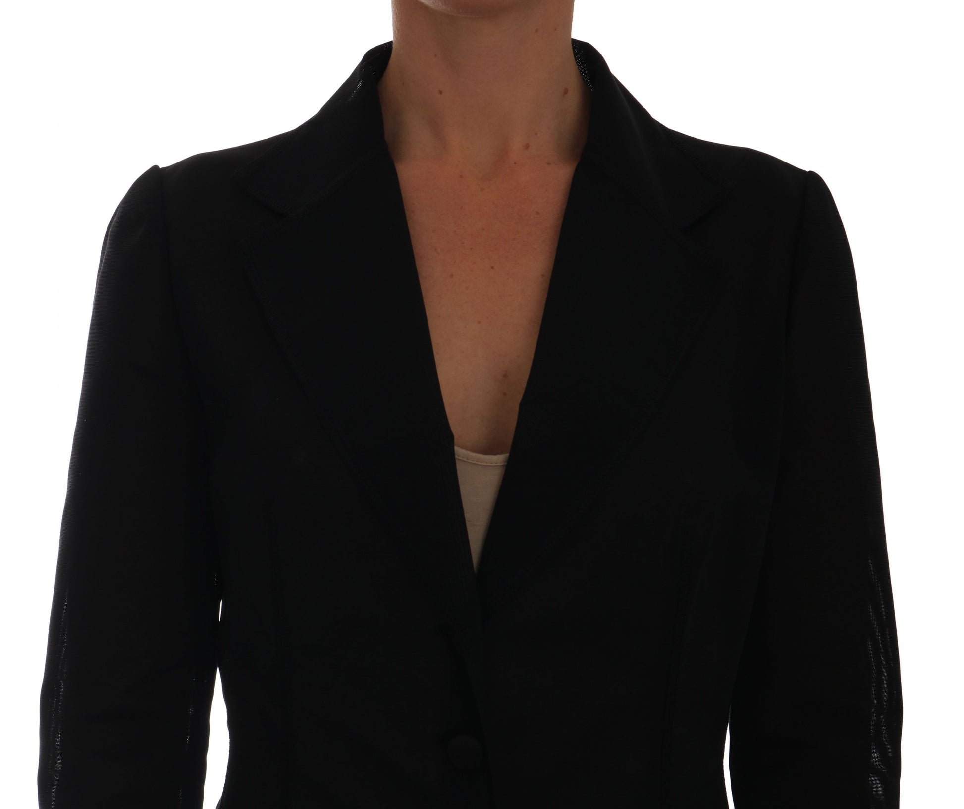 Dolce & Gabbana Black Nylon Net Blazer Jacket Dolce & Gabbana