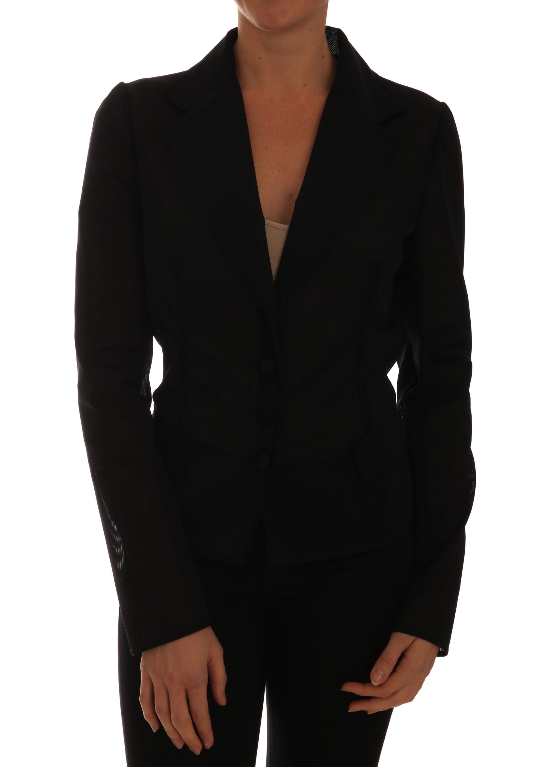 Dolce & Gabbana Black Nylon Net Blazer Jacket Dolce & Gabbana