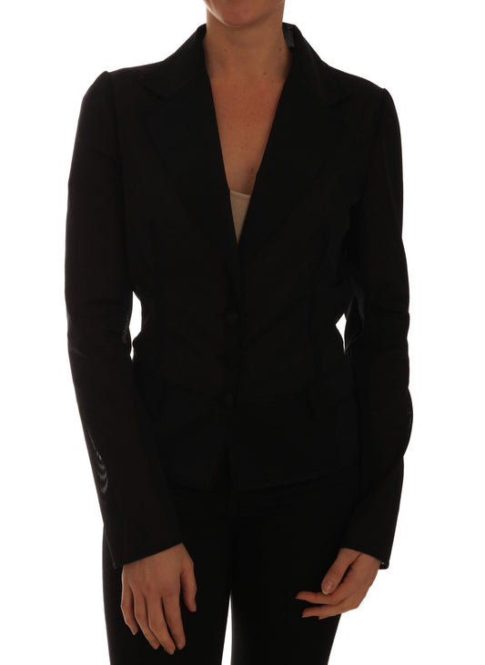 Dolce & Gabbana Black Nylon Net Blazer Jacket Dolce & Gabbana