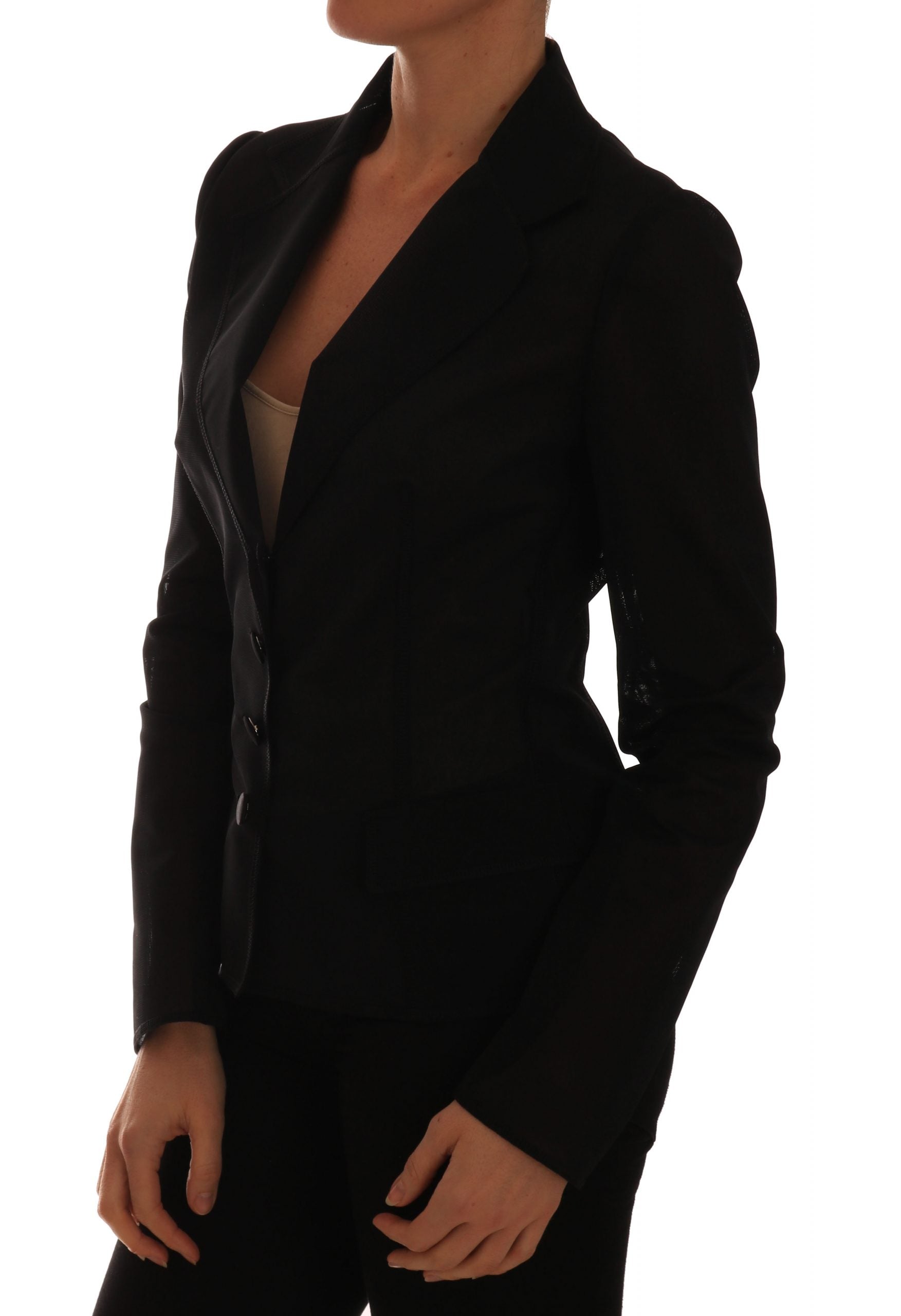 Dolce & Gabbana Black Nylon Net Blazer Jacket Dolce & Gabbana