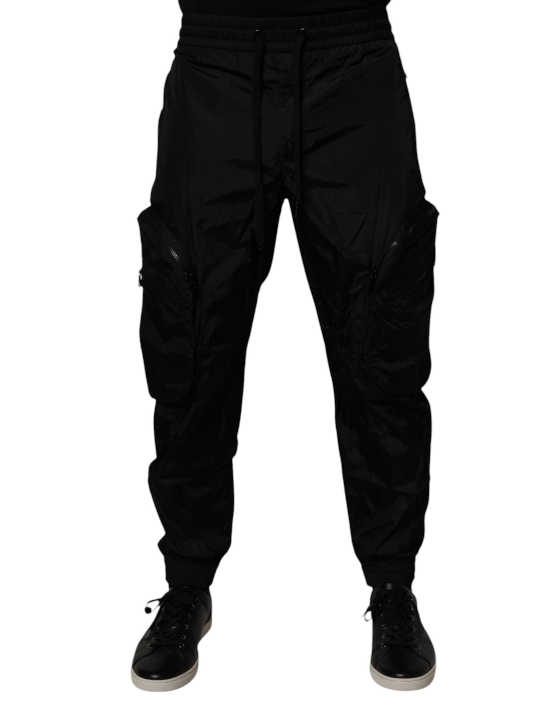 Dolce & Gabbana Black Nylon Cargo Jogger Men Sweatpants Pants Dolce & Gabbana