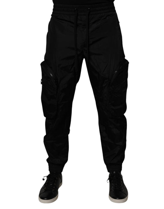 Dolce & Gabbana Black Nylon Cargo Jogger Men Sweatpants Pants Dolce & Gabbana