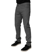 Dolce & Gabbana Gray Cotton Stretch Skinny Denim Jeans