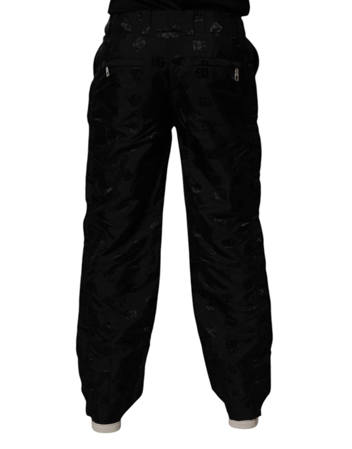 Dolce & Gabbana Black Logo Monogram Straight Pants - Eljoys Fashion 