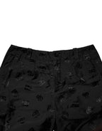 Dolce & Gabbana Black Logo Monogram Straight Pants - Eljoys Fashion 