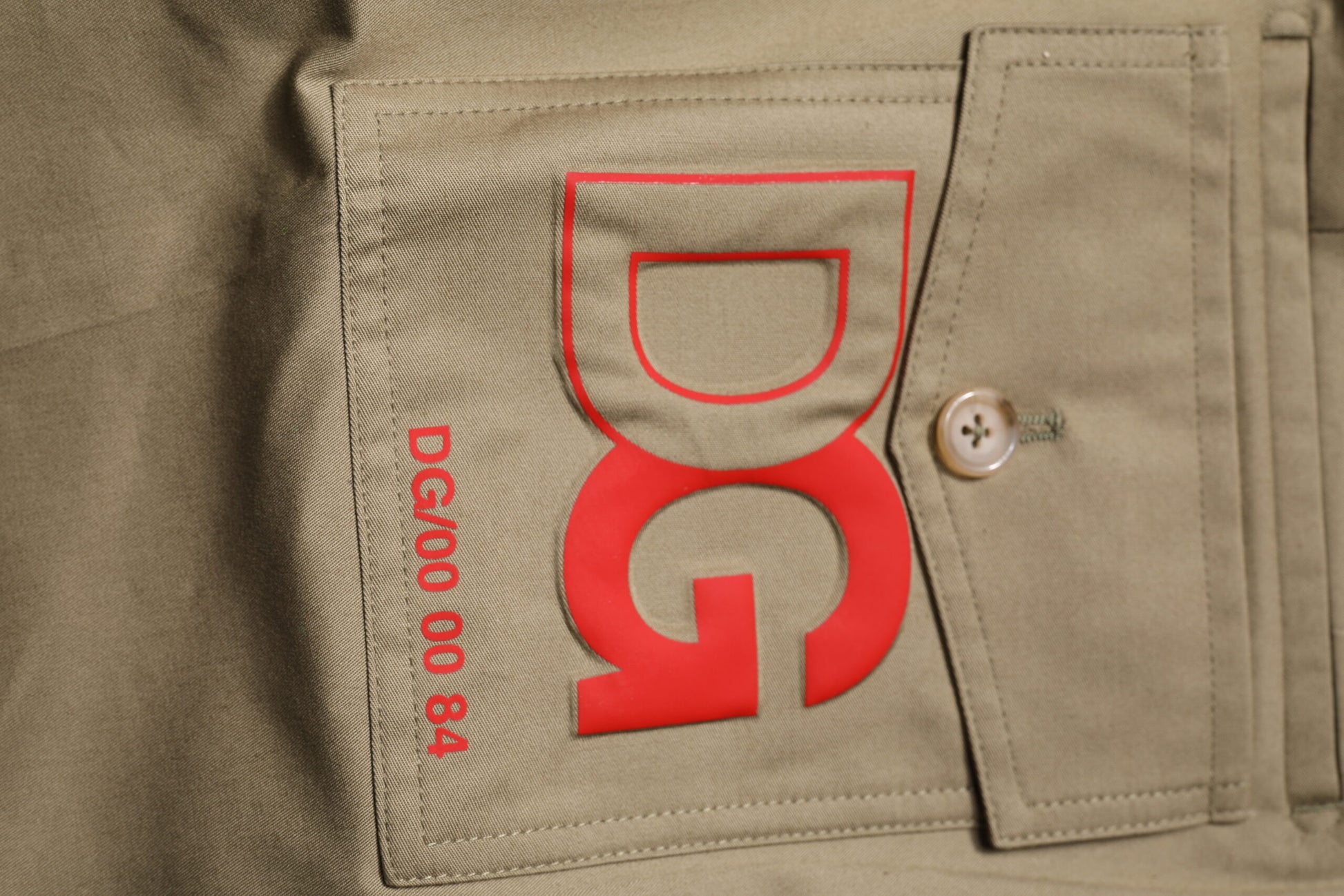 Dolce & Gabbana Dark Khaki Cotton Tapered Pants Dolce & Gabbana