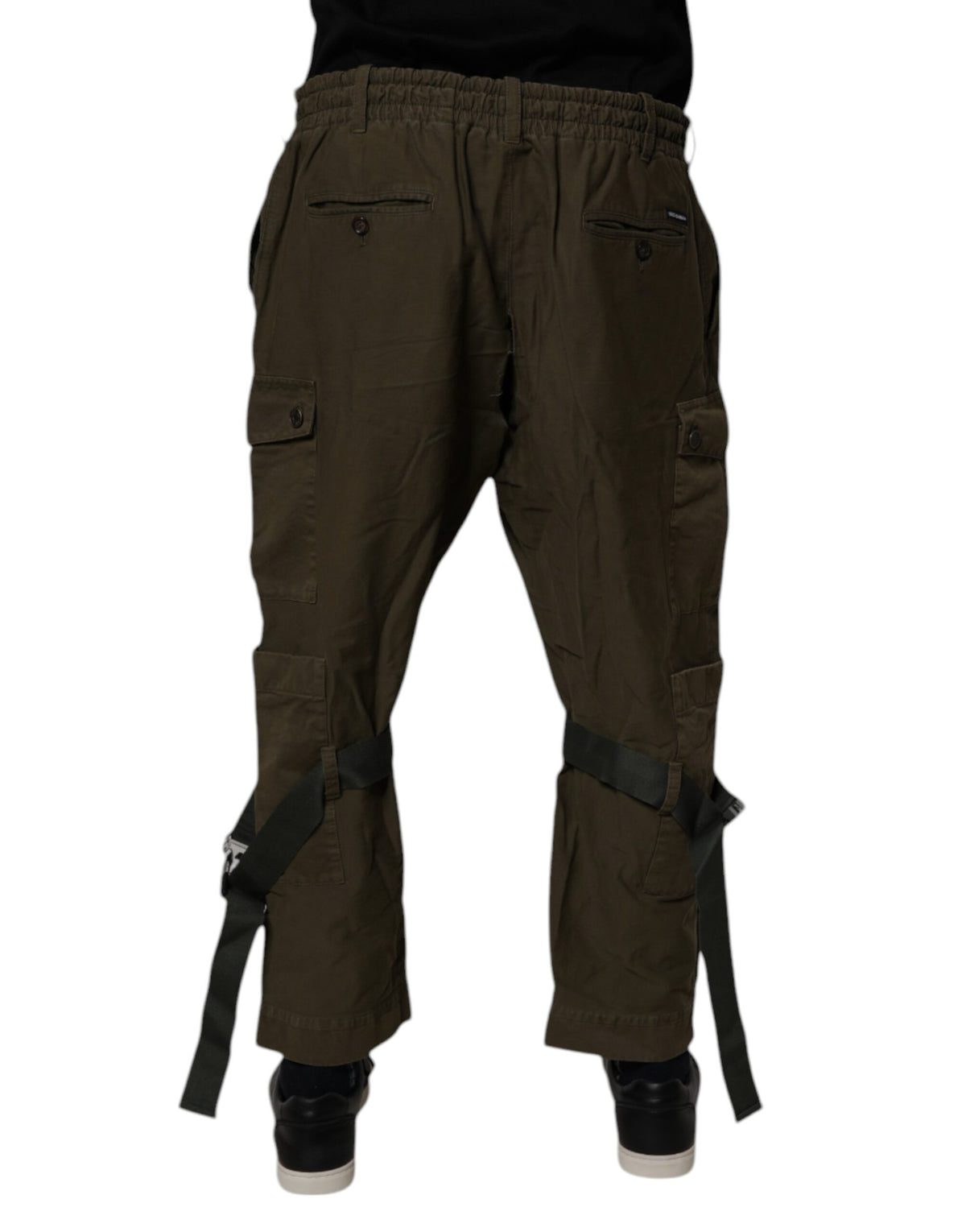Dolce & Gabbana Brown Cotton Stretch Cargo Pants - Eljoys Fashion 