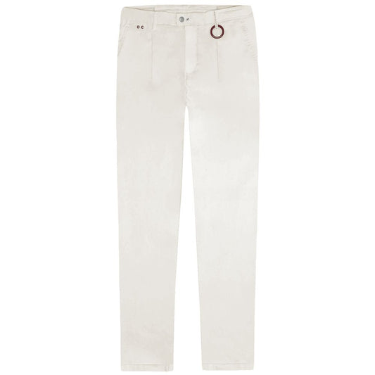 Tramarossa White Cotton Jeans & Pant Tramarossa