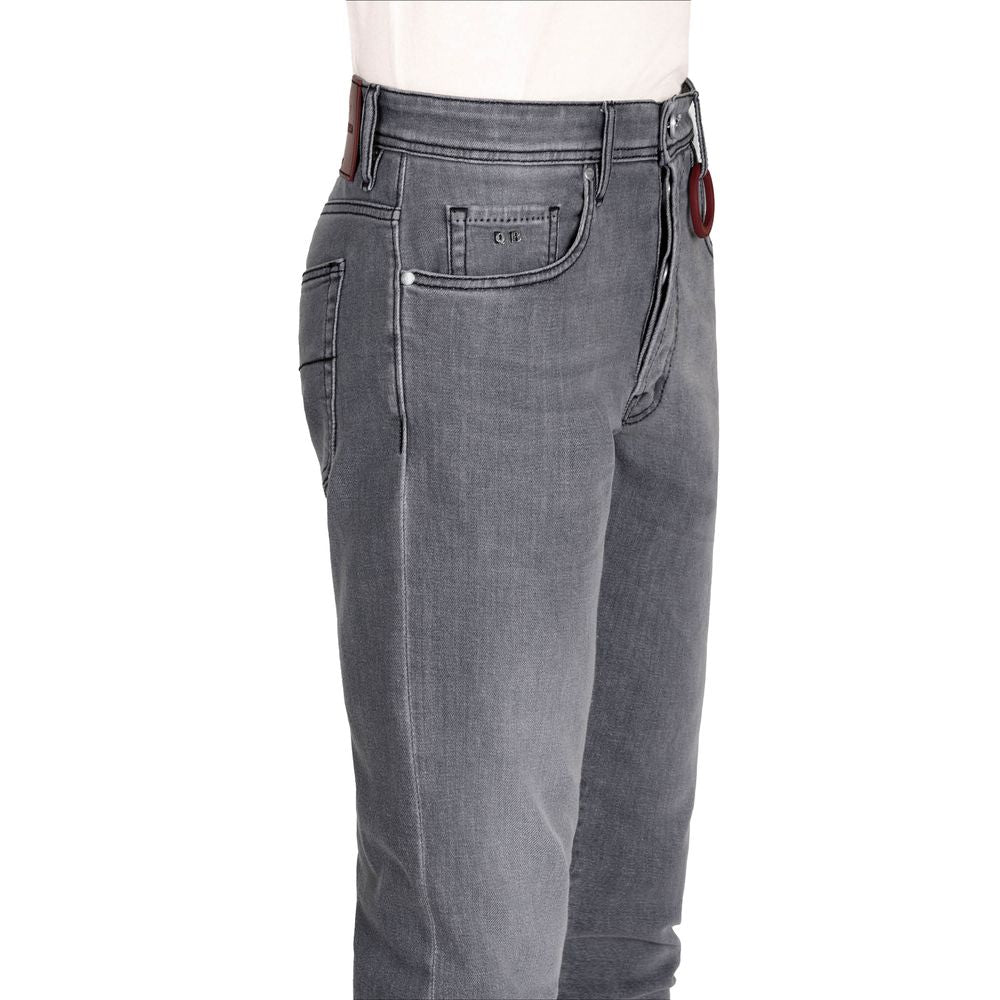 Tramarossa Gray Cotton Jeans & Pant Tramarossa