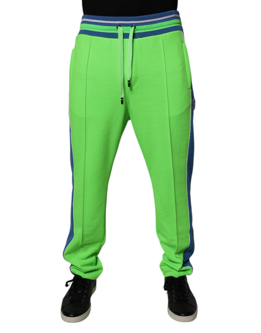 Dolce & Gabbana Green Blue Jogger Sweatpants Pants Dolce & Gabbana