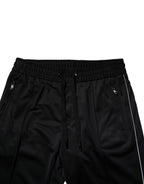 Dolce & Gabbana Black Polyester Men Jogger Sweatpants Pants - Eljoys Fashion 