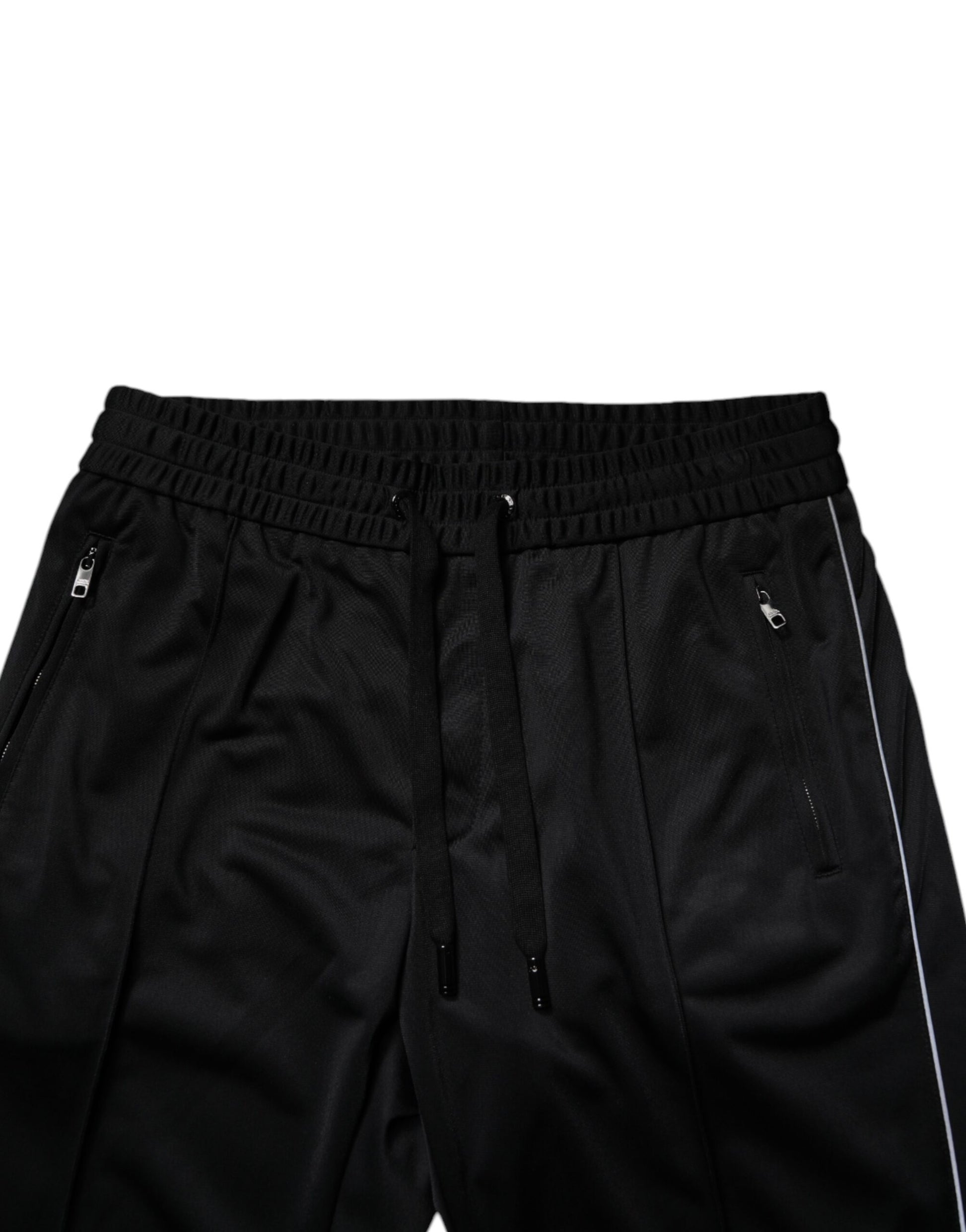 Dolce & Gabbana Black Polyester Men Jogger Sweatpants Pants Dolce & Gabbana