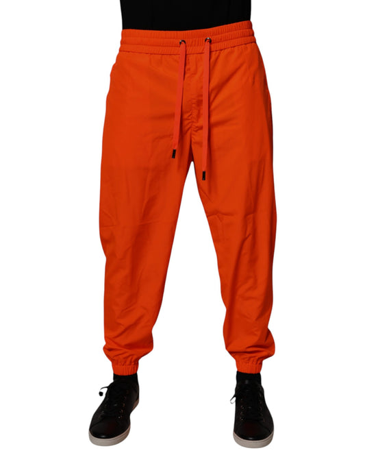 Dolce & Gabbana Orange Polyester Men Jogger Sweatpants Pants Dolce & Gabbana