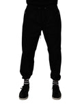 Dolce & Gabbana Black Cotton Men Jogger Sweatpants Pants - Eljoys Fashion 