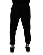 Dolce & Gabbana Black Cotton Men Jogger Sweatpants Pants - Eljoys Fashion 