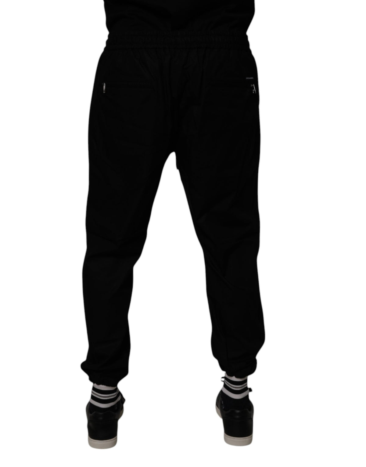 Dolce & Gabbana Black Cotton Men Jogger Sweatpants Pants - Eljoys Fashion 