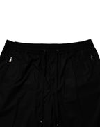 Dolce & Gabbana Black Cotton Men Jogger Sweatpants Pants - Eljoys Fashion 