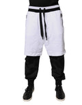 Dolce & Gabbana Black White Cotton Layered Sweatpants Pants - Eljoys Fashion 