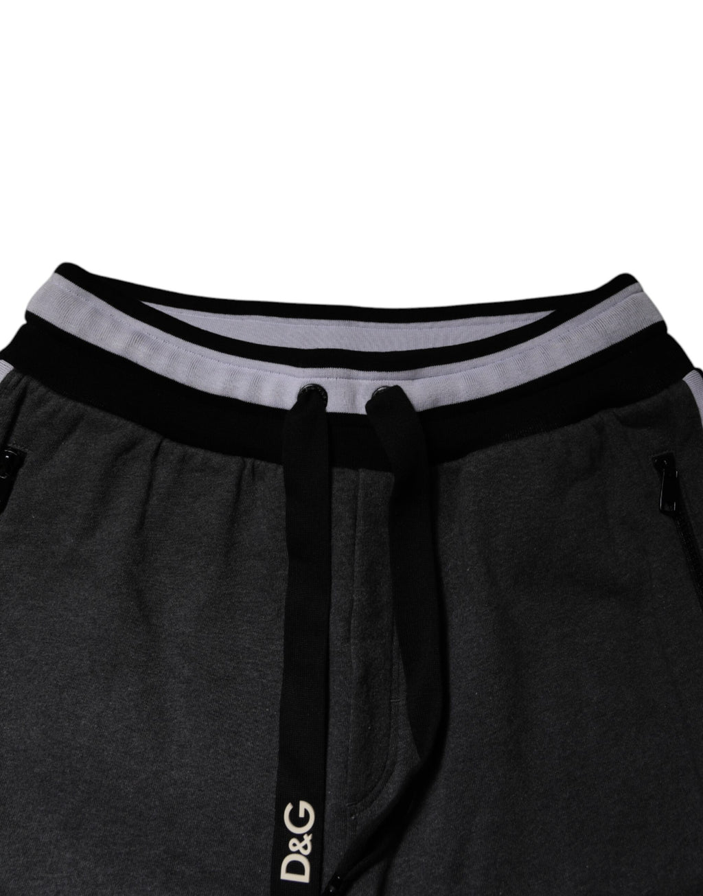 Dolce & Gabbana Black Gray Cotton Layered Men Sweatpants Pants - Eljoys Fashion 