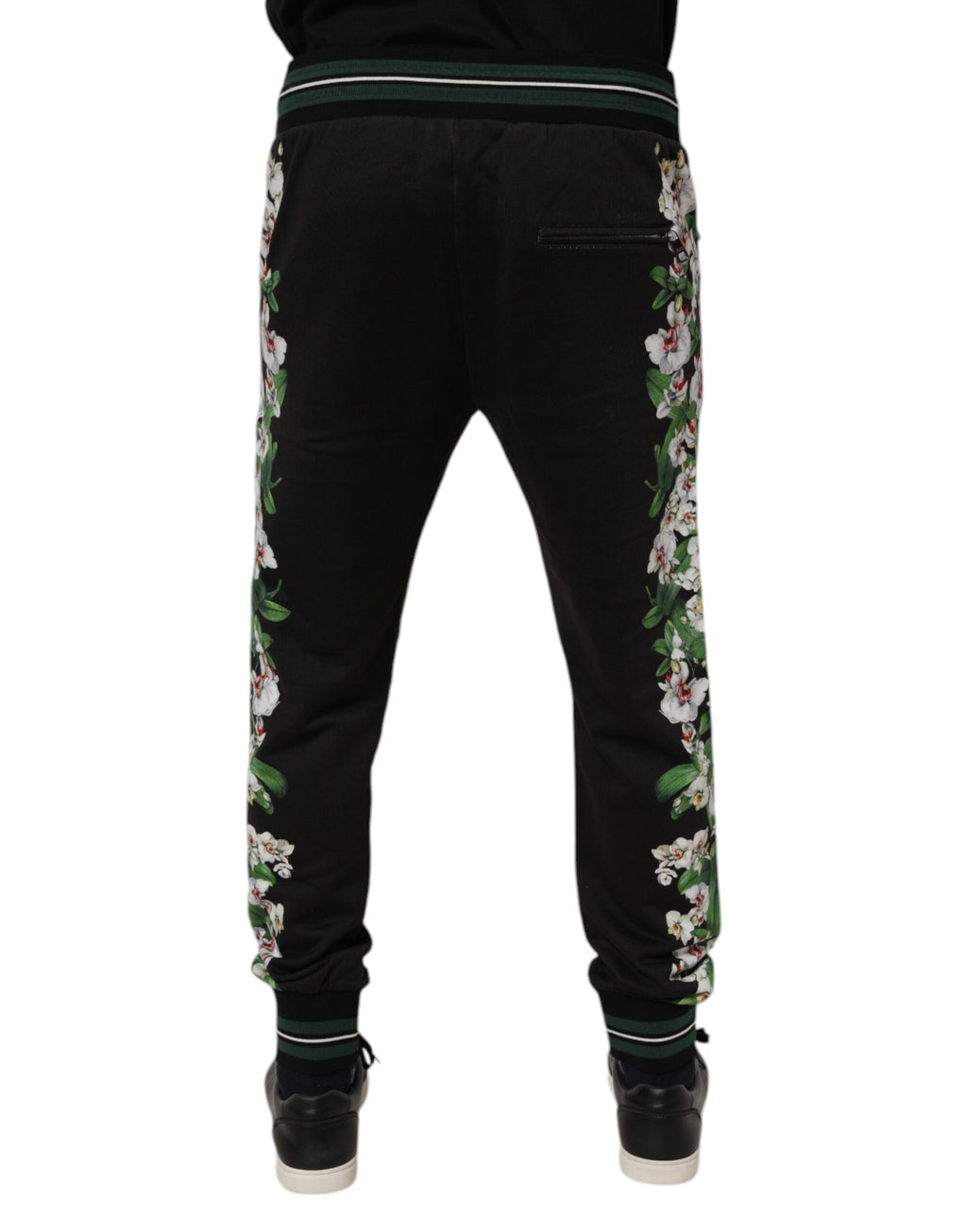 Dolce & Gabbana Black Floral King Men Jogger Sweatpants Pants - Eljoys Fashion 