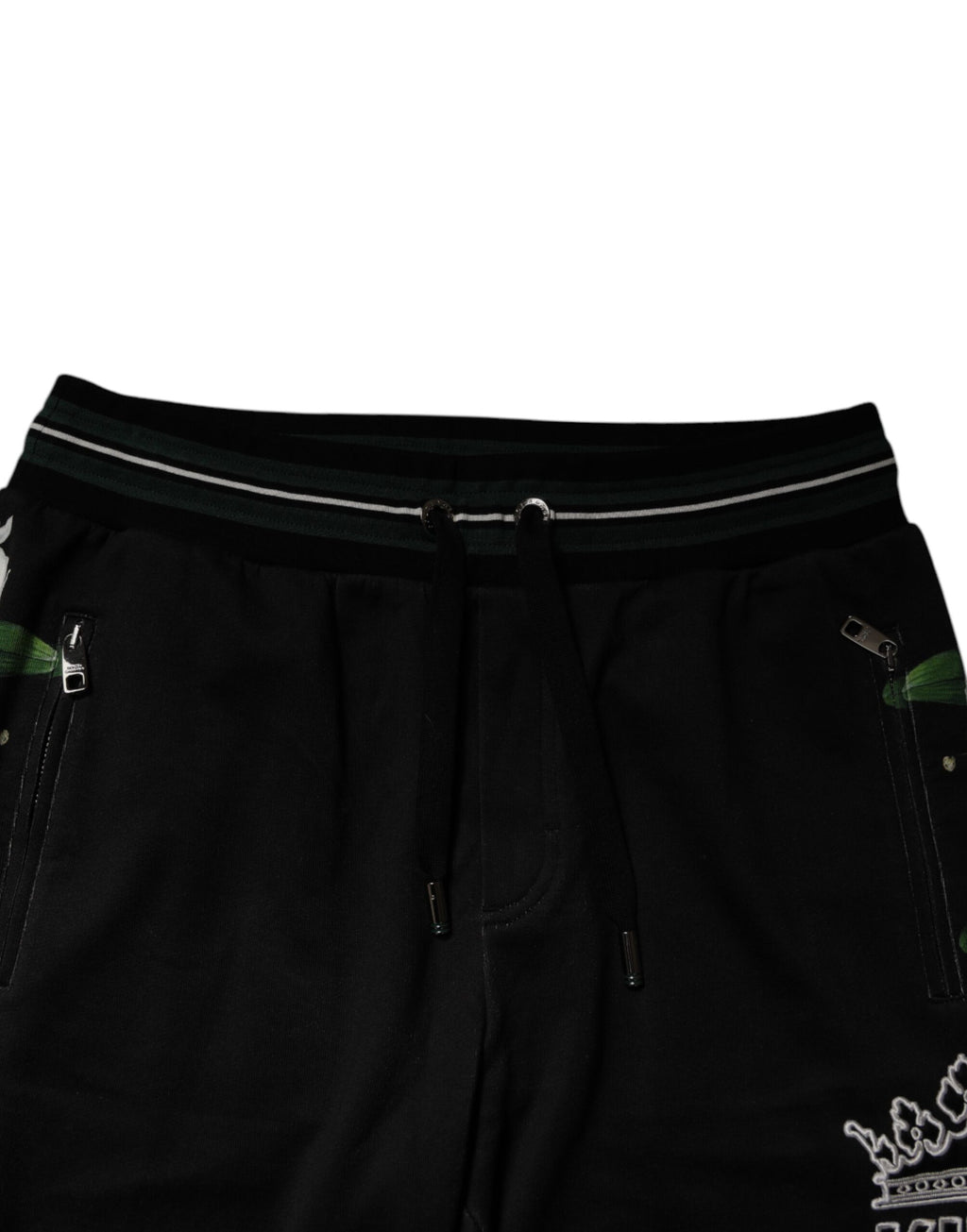 Dolce & Gabbana Black Floral King Men Jogger Sweatpants Pants - Eljoys Fashion 