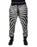 Dolce & Gabbana Black White Zebra Men Jogger Sweatpants Pants - Eljoys Fashion 